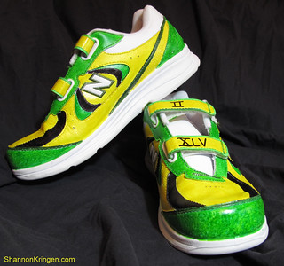 green bay packer shoes by Shannon Kringen