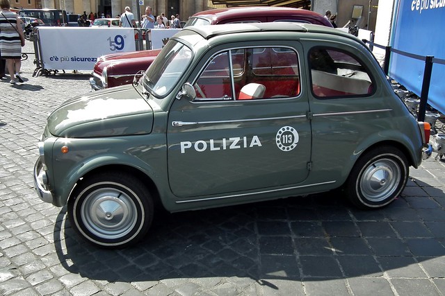 Fiat Nuova 500 sedan Operated by the Polizia di Stato Italian State 