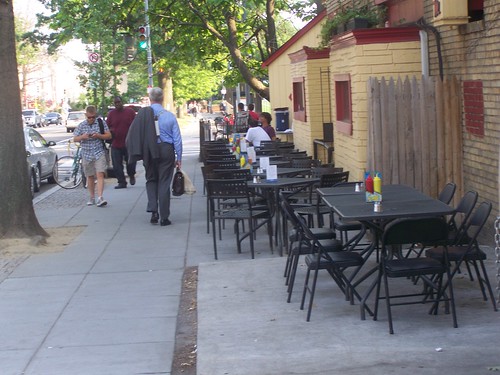 Restaurant patio, 11th Street NW, Columbia Heights
