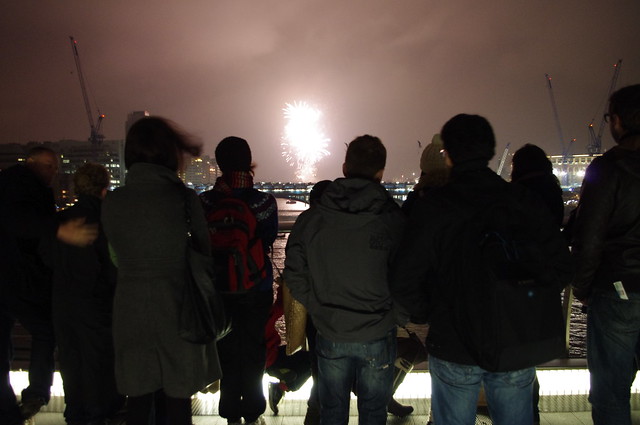 Fireworks from Millennium Bridge