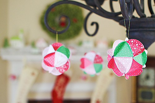 Paper ball ornaments.