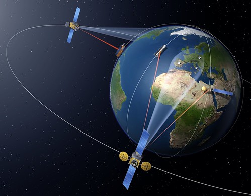 Artist's impression of European Data Relay Satellite (EDRS) system
