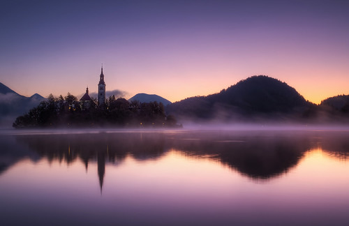 Dawn at Lake Bled
