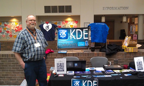 Image of KDE booth at Northeast Linuxfest 2012