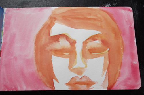 Watercolor Face #1 by literarytease