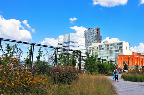 High Line Park, Gehry's IAC and Nouvel's 100 11th Ave
