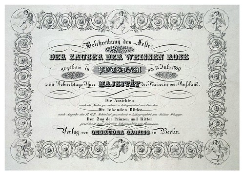 001-Titulo-Album Description of the 'Magic of the White Rose' Festival…1829- Gropius Bros. Publishers, Berlin-Hermitage Museum
