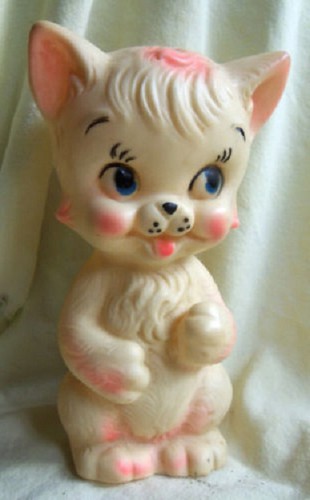 Vintage 1950's Kitten Squeeze Toy by socal72girl