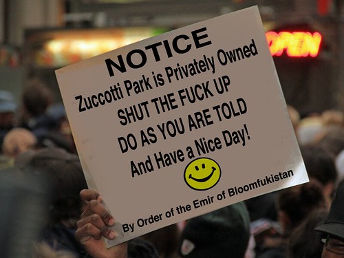 ZUCCOTTI PARK SIGN by Colonel Flick