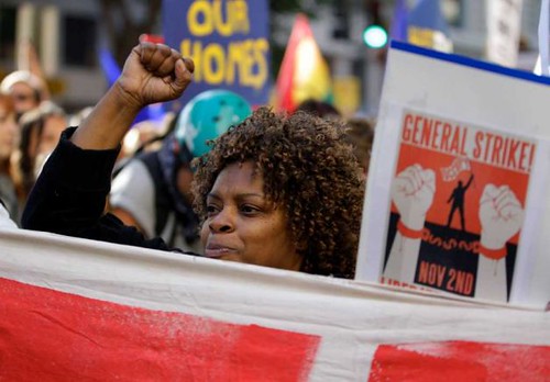 Thousands march through the streets in Oakland, California on November 2, 2011 during a general strike. People around the country marched in solidarity with Oakland. by Pan-African News Wire File Photos