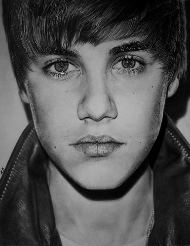 Justin Bieber, pencil drawing