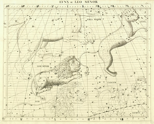 013-El lince y el Leon Menor-Atlas Coelestis 1729- John Flamsteed-University of Michigan Shapiro Science Library