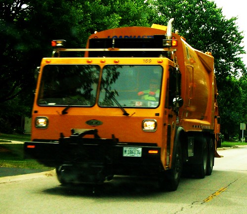 A Skokie Public Works / Refuse Collection Division CCC garbage truck.  Glenview Illinois USA. July 2011. by Eddie from Chicago