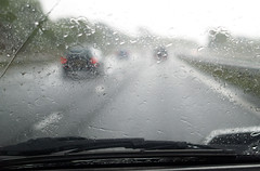Rain on the windscreen