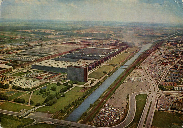 An air view of the Volkswagen plant in Wolfsburg Germany