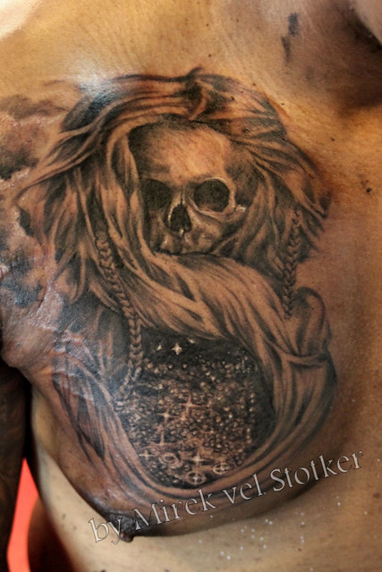 skull tattoo by Mirek vel Stotker