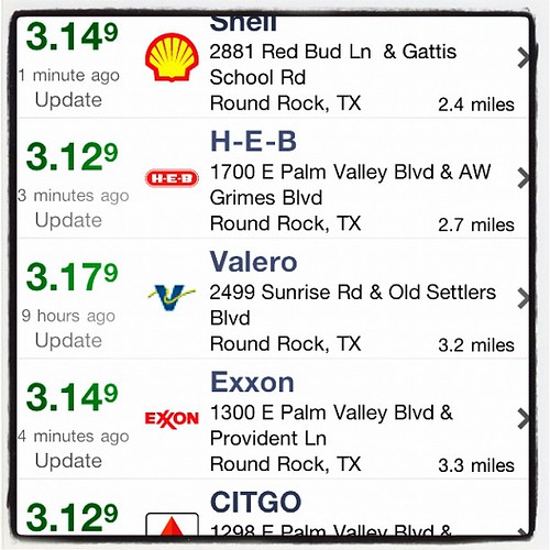 Gas Buddy is a fabulous iPhone app!