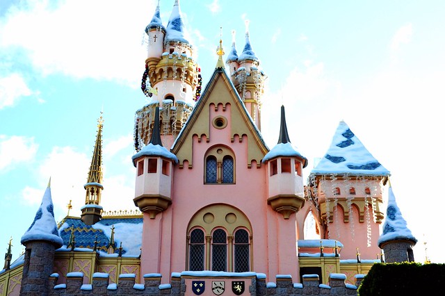 The Back Side of Sleeping Beauty's Castle at Disneyland