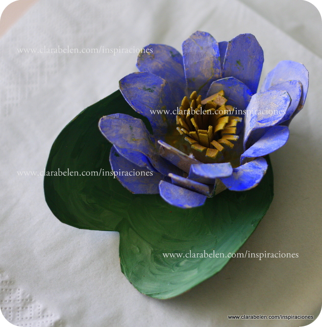 Manualidades: Originales flores de loto y nenÃºfar con rollos de papel higiÃ©nico