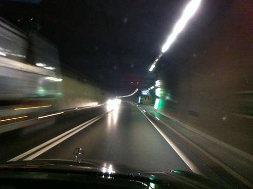 Im Autotunnel bei Locarno by Adolf Kluth