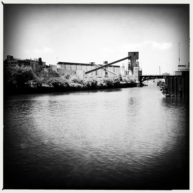 Goose Island in black and white