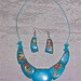 Tagua necklace turquoise