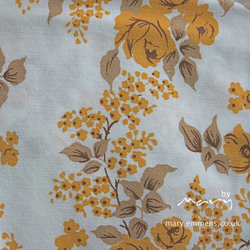 Vintage sheet - yellow floral