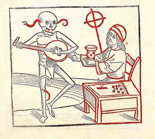 Music to Dance to. "Der doten dantz mit figuren" . ca. 1488. U of Heidelberg by tony harrison