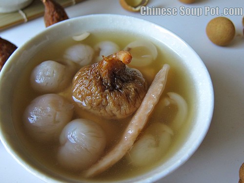 [photo-longan dried fig chinese yam pork soup]