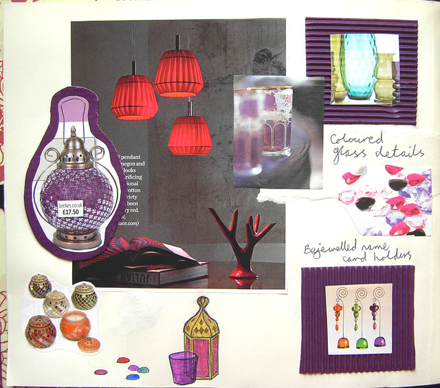 Wedding Scrapbook Page 2a Lanterns and jewel colours