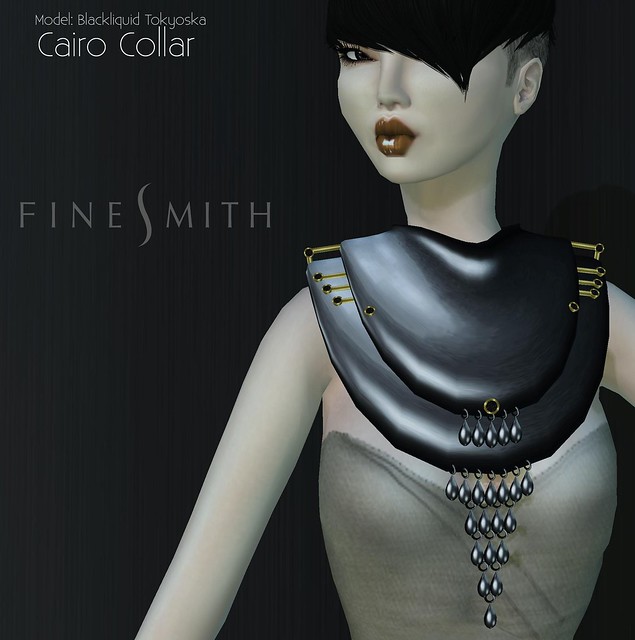 FINESMITH CAIRO COLLAR BLACK- Model: Blackliquid Tokyoska