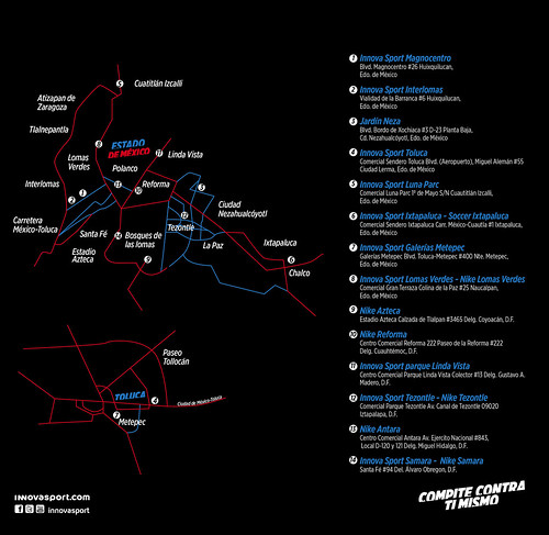 Mapa Tiendas Innovasport DF