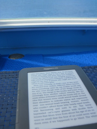 My favorite view...the ocean and my Kindle