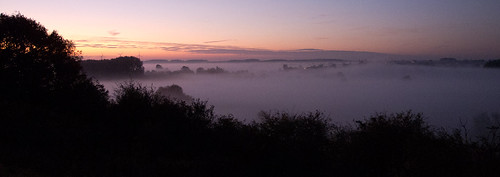 Mist rising over the Ouse Valley