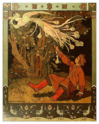 013-Los cuentos de de Iván zarevich, El pájaro de fuego y el lobo gris 1899- Ivan Jakovlevich Bilibin