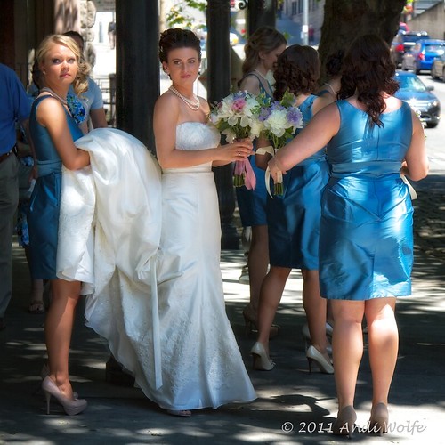 Bride at Pioneer Square by andiwolfe