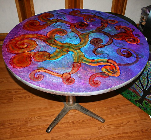 42" Round Dining Table by Rick Cheadle Art and Designs