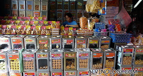 Tin biscuits, these were very common in Singapore in the 80s but are a rare sight now