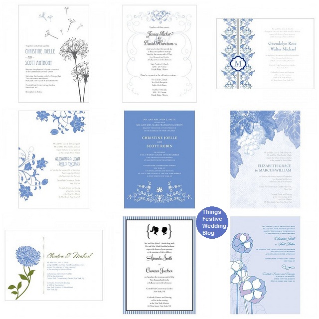 periwinkle Wedding Invitations Visit us at ThingsFestivecom for stylish 