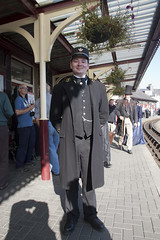Period costume at the Ffestiniog Railway vintage weekend 15th October 2011