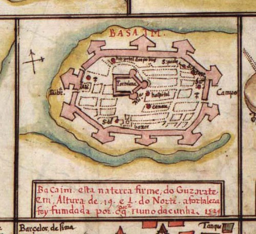 Vasai Fort map