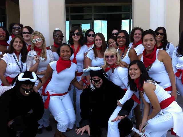Running with the bulls! Zappos HR and Zcon team Halloween â€¦ | Flickr ...