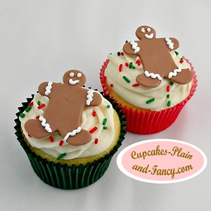 Mini Gingerbread Man Cupcake