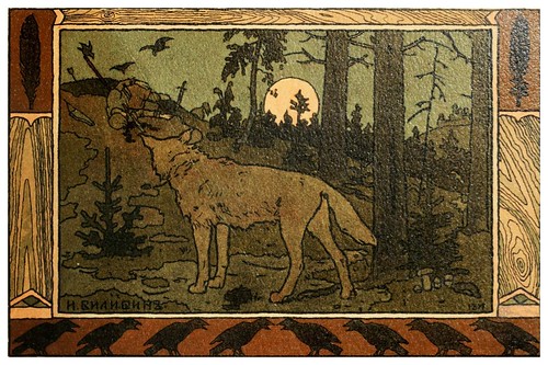 016-Los cuentos de de Iván zarevich, El pájaro de fuego y el lobo gris 1899- Ivan Jakovlevich Bilibin