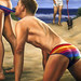 Beach Bum, Starring Alan Ilagan (DETAIL) - oil painting by Paul Richmond