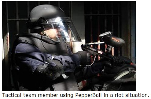 Pepper ball - tactical team member prison
