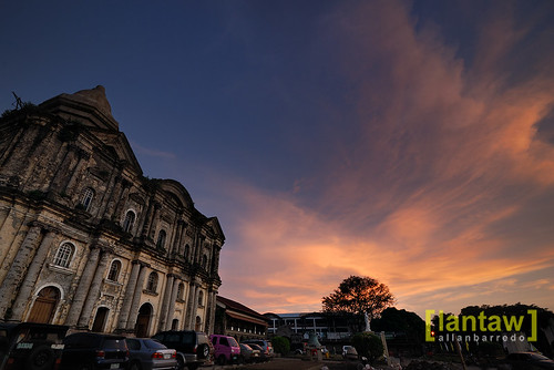 Taal Basilica at Sunset