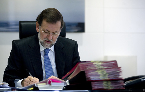 Mariano Rajoy en su despacho