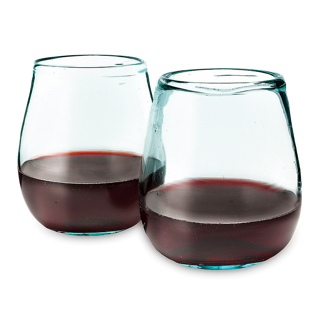recycled wine glasses