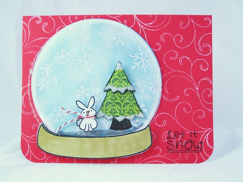 Bunny Snowglobe card